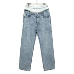 Alexander Wang Light Blue Cotton Casual Patchwork Jeans Size 27 Womens